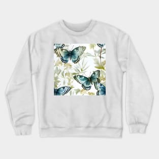 Butterflies Watercolor 3 - Checkered Skipper Crewneck Sweatshirt